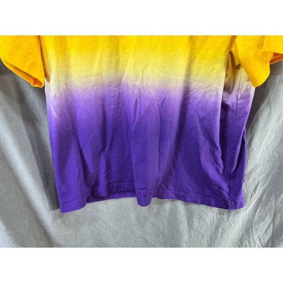 UNKNWN‎ Sport Shirt Adult Large Yellow Purple  Short Sleeve Pullover Tee Mens - Picture 3 of 9